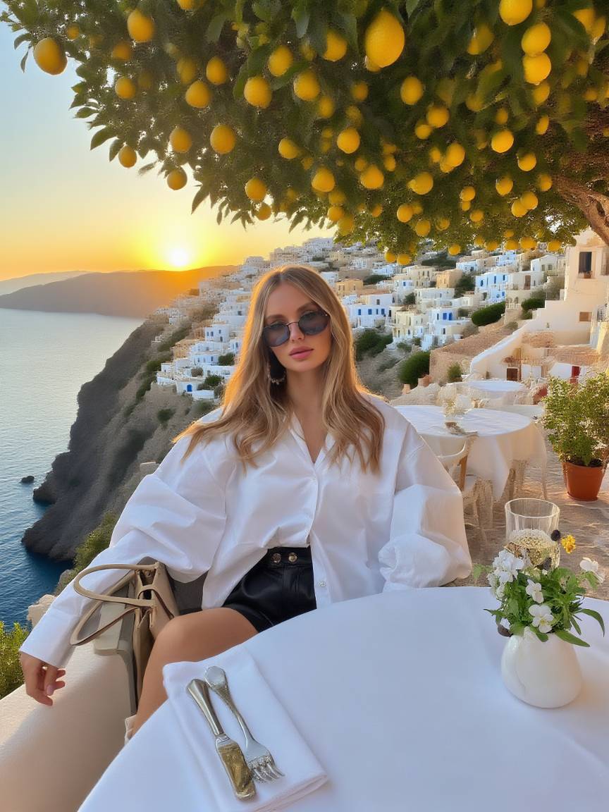 AI Italian Summer Portrait: Amalfi Coast Image